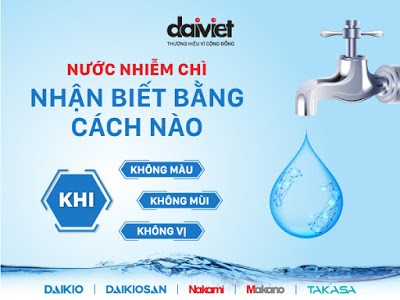 phân biệt nguồn nước bị nhiễm chì